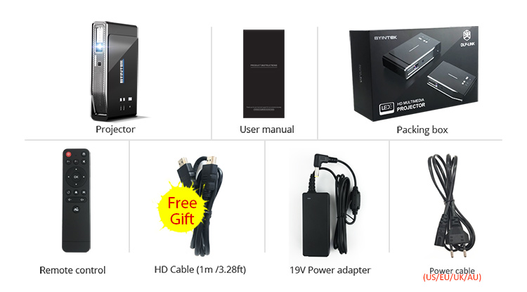 Factory Dirt BYINTEK R15 3D 4K Mini  Projector Smart Android DLP Proyector Wifi Portable Mobile Beam