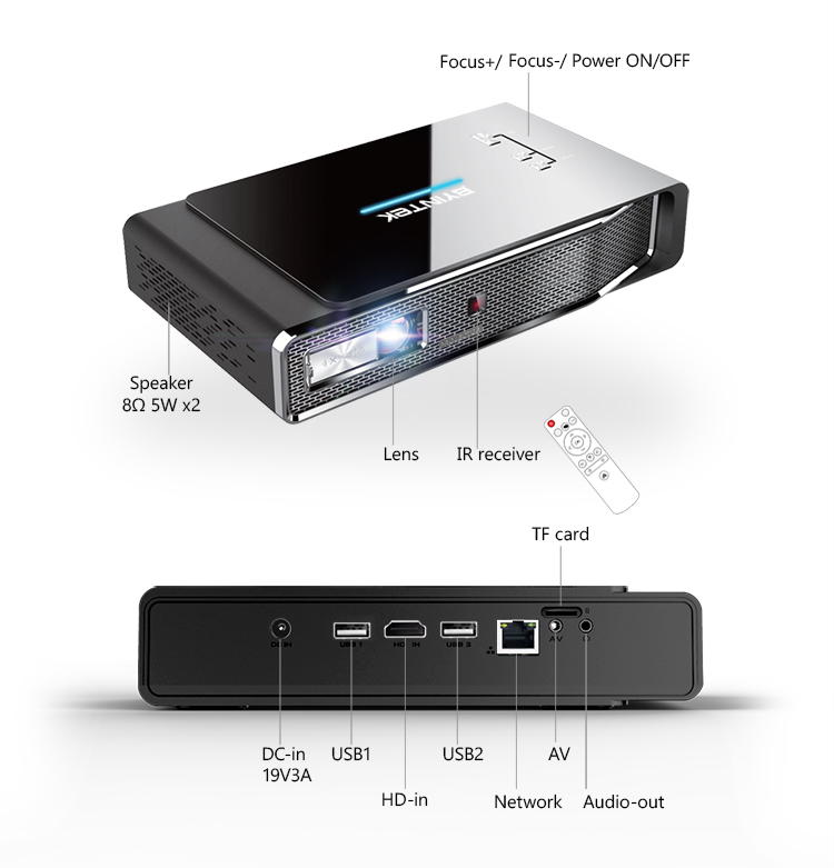 Factory Dirt BYINTEK R15 3D 4K Mini  Projector Smart Android DLP Proyector Wifi Portable Mobile Beam