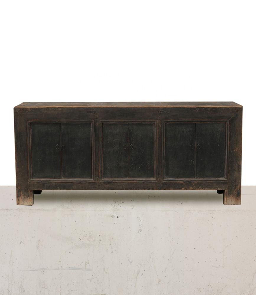 Asian Shanxi antique distressed black old sideboard buffet home furniture