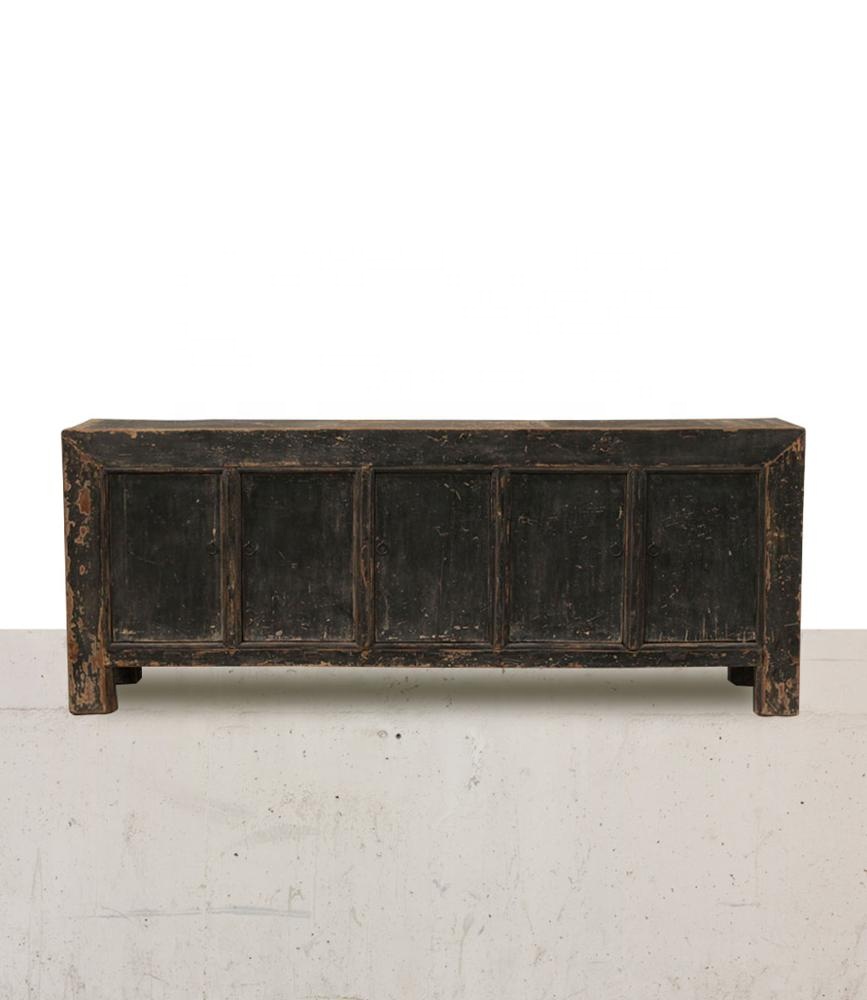 Asian Shanxi antique distressed black old sideboard buffet home furniture