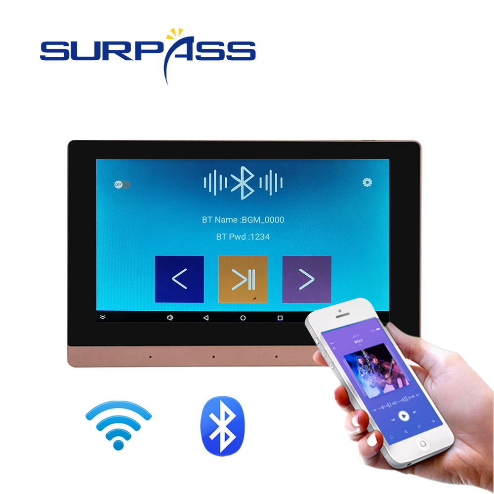 Smart Home 7 Inch Touch Screen Background Music System 8*25W In Wall Amplifier With USB/SD card/Fm/R
