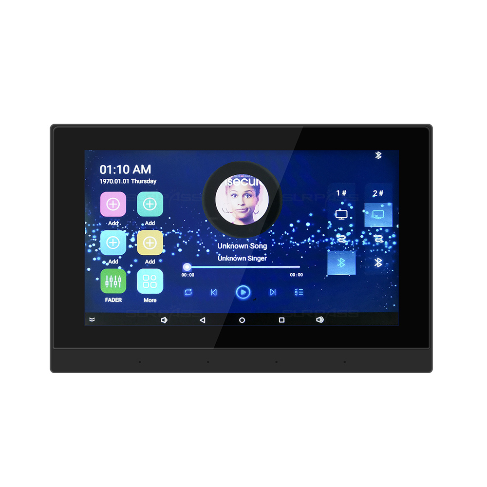 Smart Home 7 Inch Touch Screen Background Music System 8*25W In Wall Amplifier With USB/SD card/Fm/R