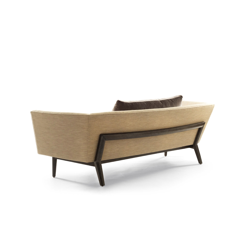 Creation Hotel Furniture White Ash Wood Solid Wood Base Beverly Three Seat Fabric Sofa Set Furniture