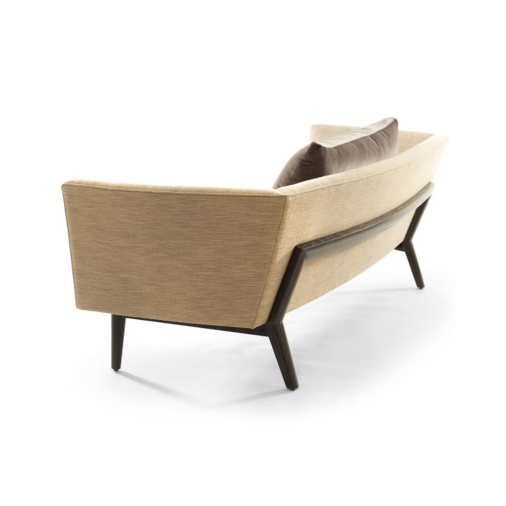 Creation Hotel Furniture White Ash Wood Solid Wood Base Beverly Three Seat Fabric Sofa Set Furniture