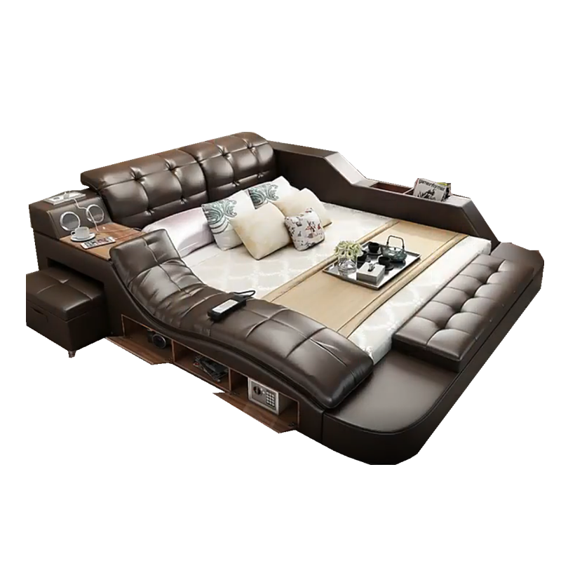 Factory Modern Fabric Soft Tatami Bed Luxury Multi-function Bed Smart Home Bed
