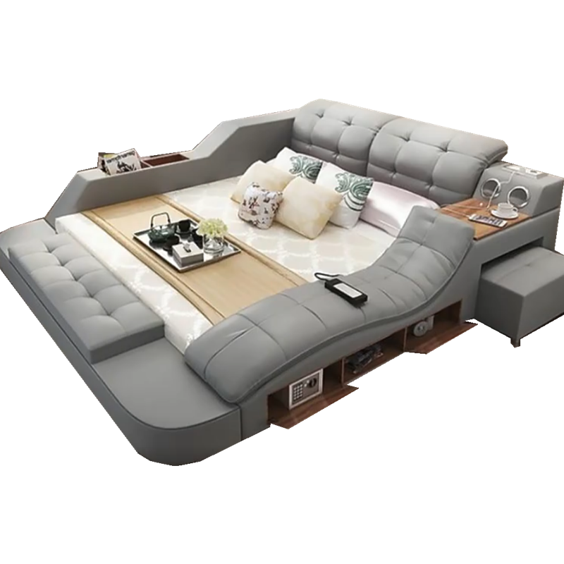 Factory Modern Fabric Soft Tatami Bed Luxury Multi-function Bed Smart Home Bed