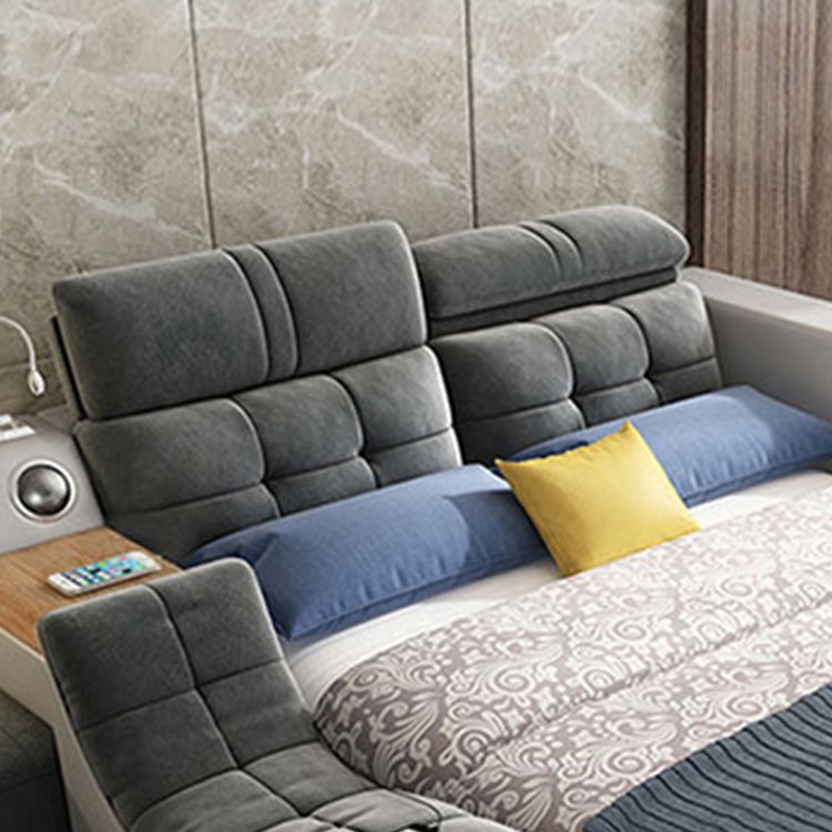 Wholesale hot sale multi-function smart furniture home fabric bed massage tatami platform double bed