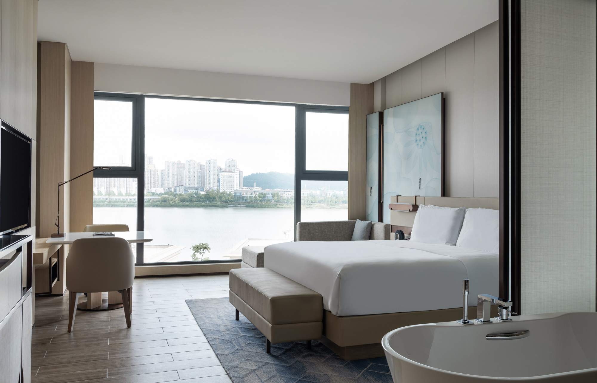 IDM-A155 Direct Sales Package Project Double Room Custom Modern Star Hotel Furniture