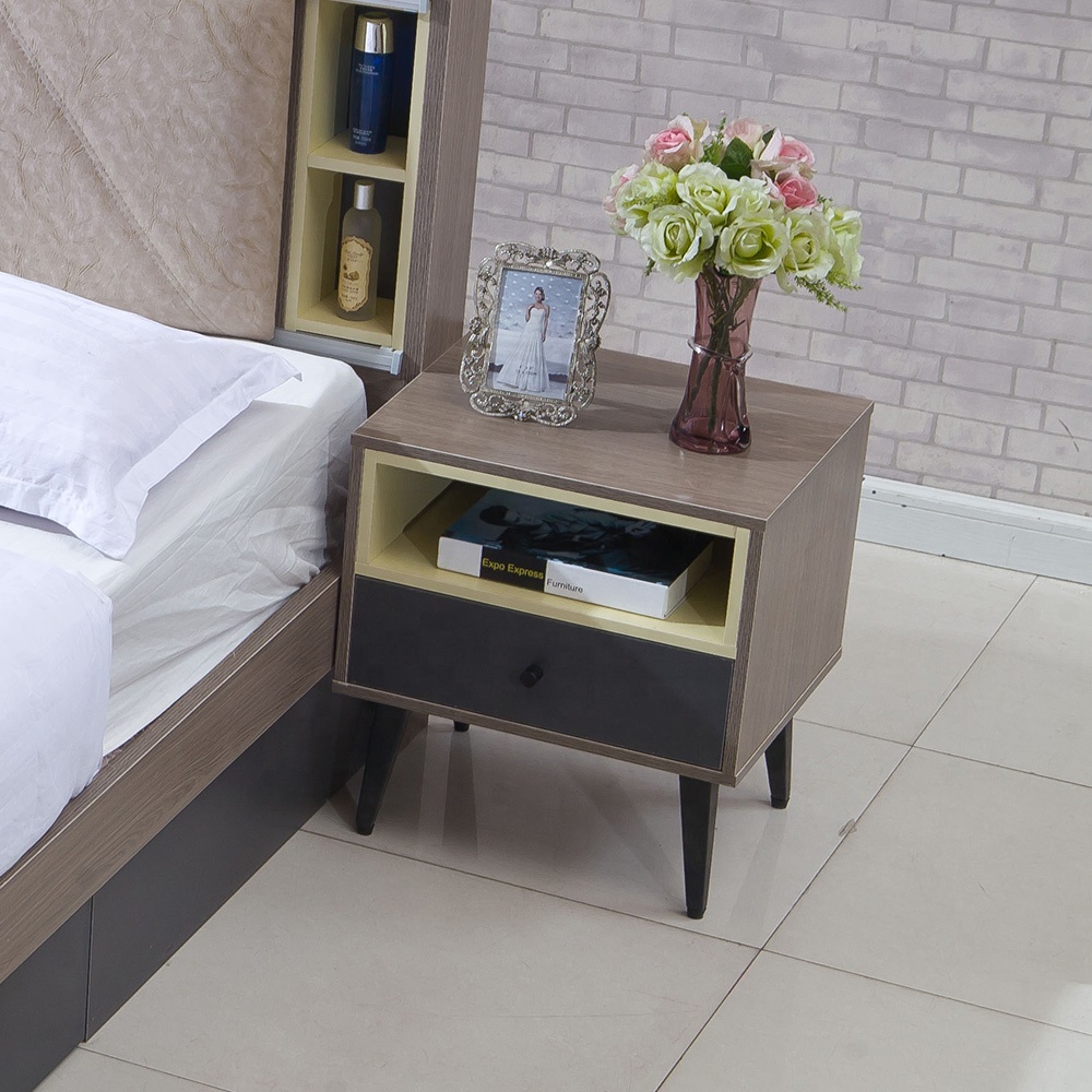 Wooden Material Wardrobe Nightstand Dresser TV Table Hotel Bedroom Furniture With Scandinavian Desig