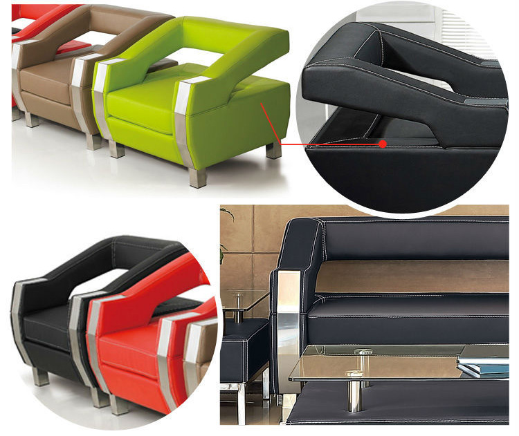 Foshan price leather sofa office furniture
