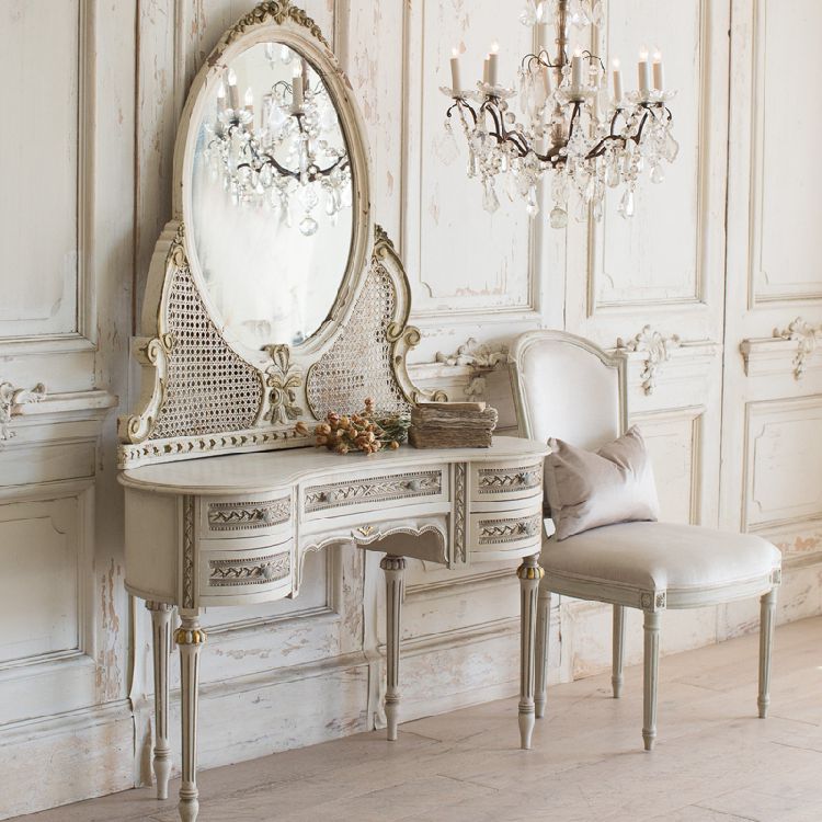 French fashion high-end bedroom vintage wood royal solid wood dressing table custom furniture