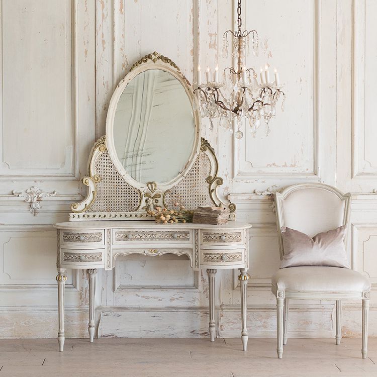 French fashion high-end bedroom vintage wood royal solid wood dressing table custom furniture