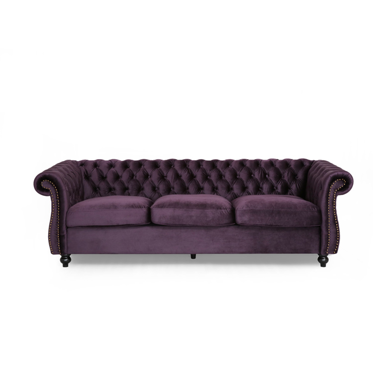 BRAND NEW LIVING ROOM MODERN CHESTER FIELD SOFA TUFTED VELVET SOFA SET FURNITURE