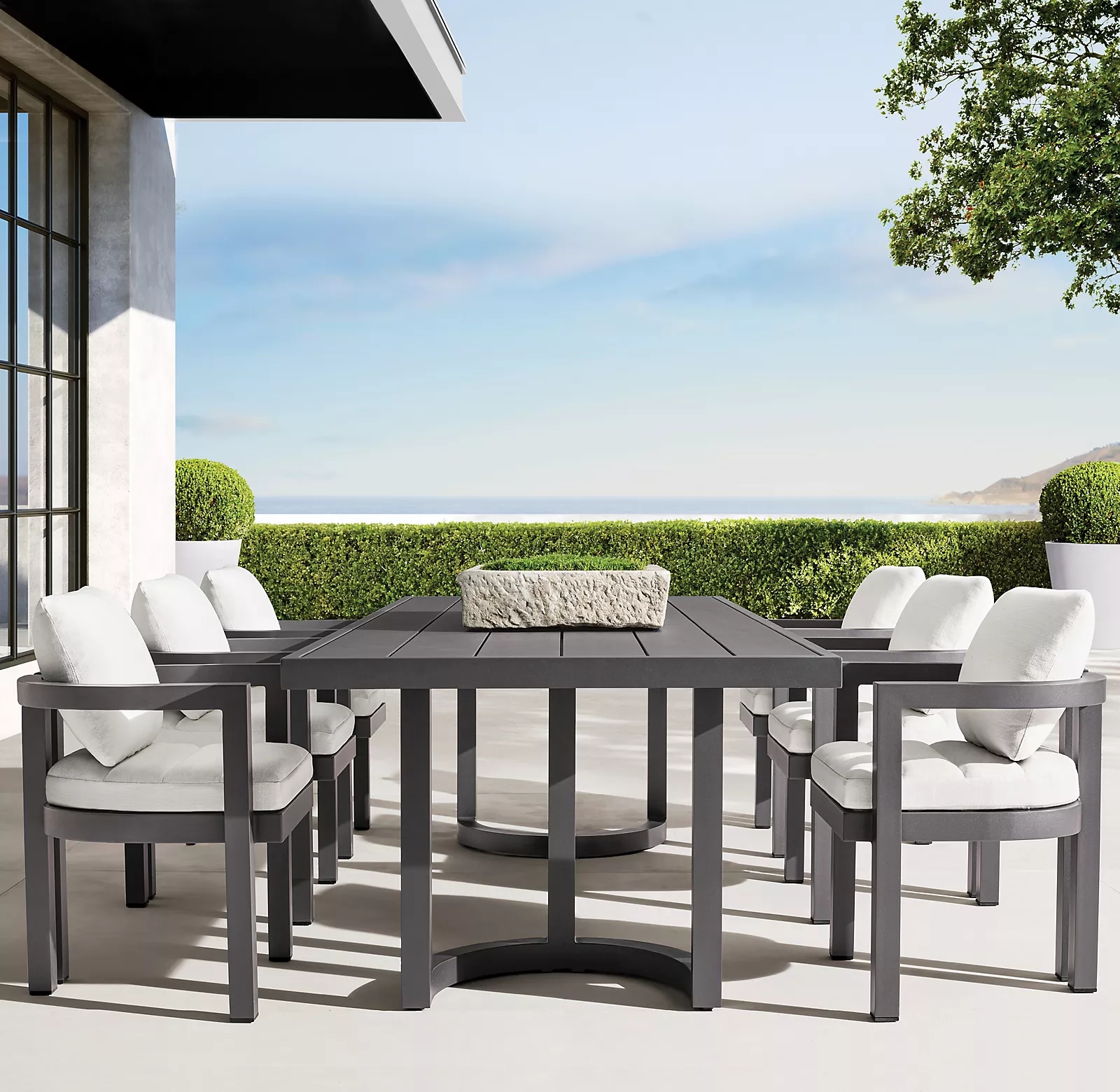 Wonderful outdoor furniture garden patio set rectangular aluminum dinning set