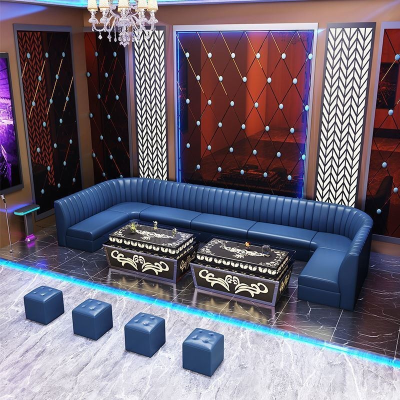 Customized Bar Or Club Lounge Sofa For Nightclub Sofa Engineering Solid Wood Disco Sofa Furniture