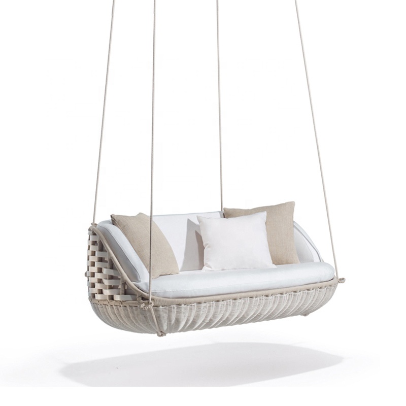 Rattan Furniture  Hanging Swing With Canopy Garden Swing  Outdoor Wicker Hanging Chair Furniture