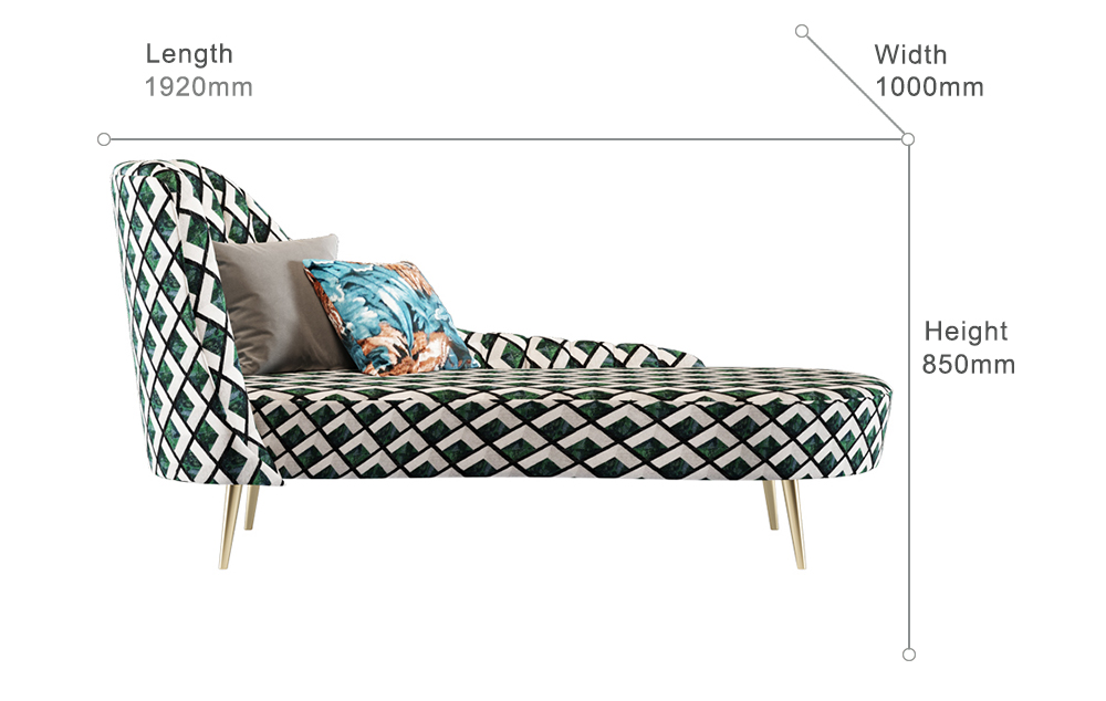 Top Quality High Density Foam Sofa Chaise Longue Living Room Furniture