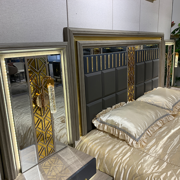 Stock Luxurious Bedroom Suites Furniture Hotel Bedroom Sets King Size, 5.4 Feet,bed Bedroom Furnitur