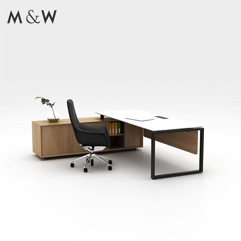 Factory Modern Direct Sale Luxury L Shape Manager Desk Executive Office Furniture