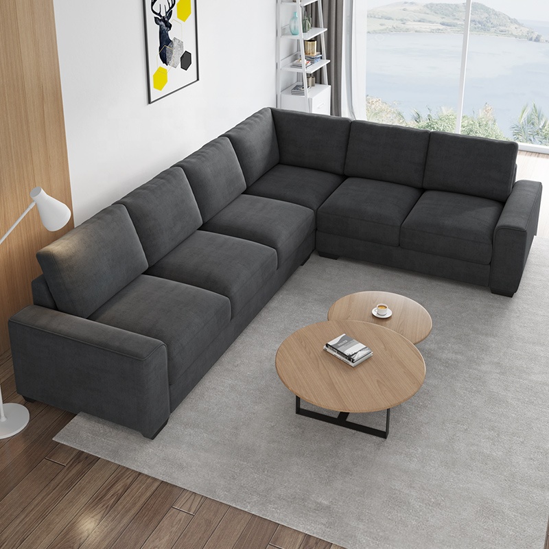 Modern couch home household modern sectional fabric sofa living room furniture sofa set