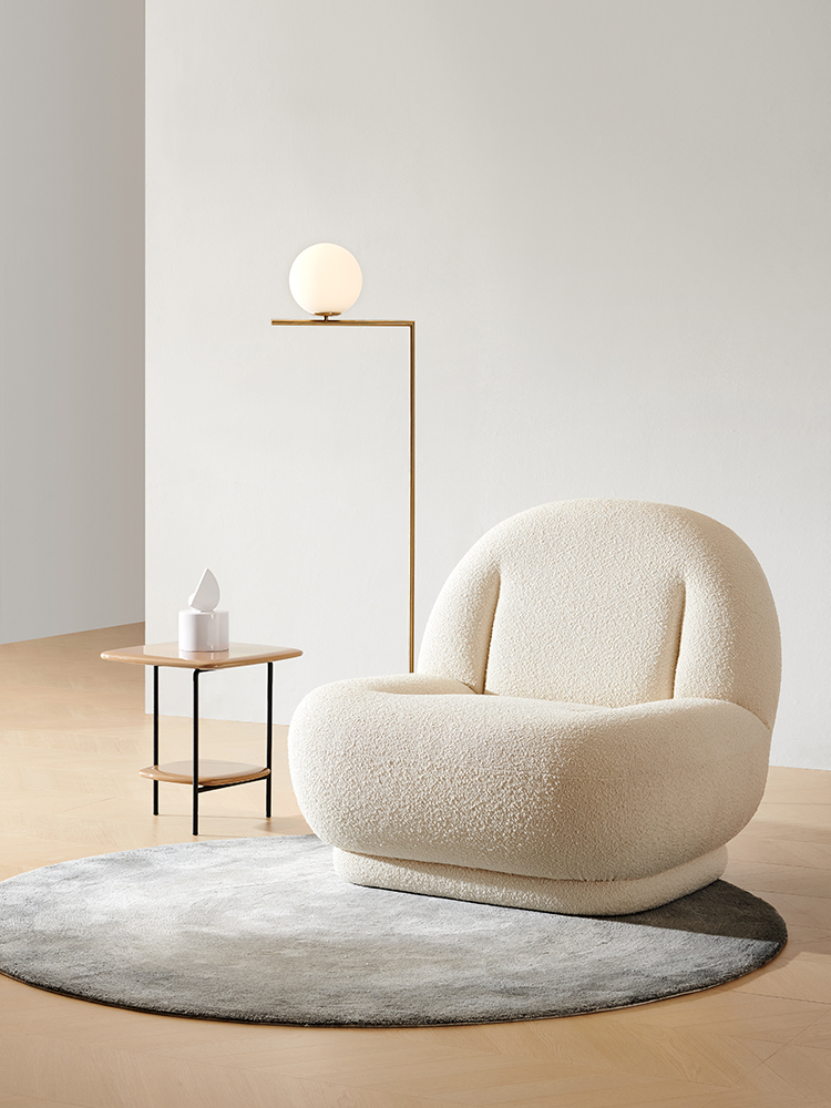 Lamb Suede Boucle Modern Fabric High Fashion Home Furniture Chairs Living Room Synthetic Leather Hig