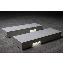 garden park Glassfiber  bench Concrete stool rectangular design Outdoor patio furniture