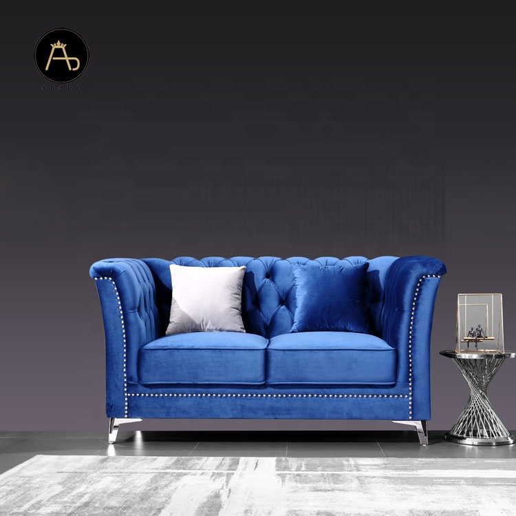 Living Room Home Furniture 321 Sofa Factory in European Style Chesterfild Velvet Chesterfield Sofa S