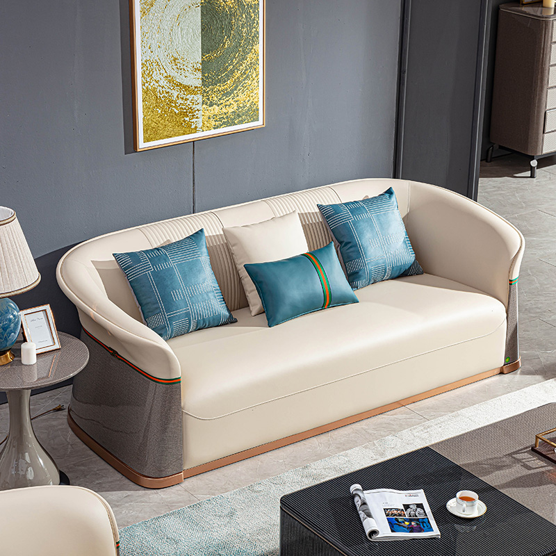 new design elegant home salon furniture sets sofa set lounge napa leather tufted modern luxury sofa 