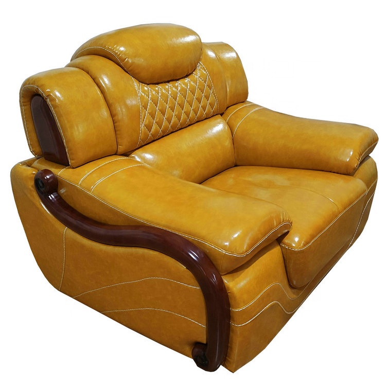 Hot sell model Africa home furniture genuine leather sofa chair