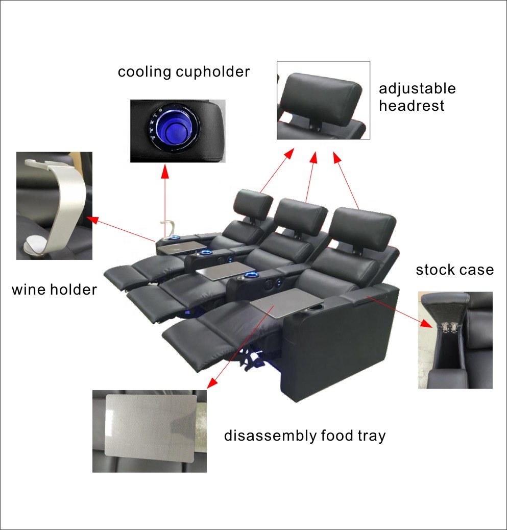 Usit UV 821A cinema chairs theater power recliner sofa home theater furniture
