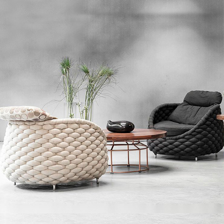 2022 hot selling hand woven rope patio swings modern outdoor Sun sofa for adult and kids factory pri