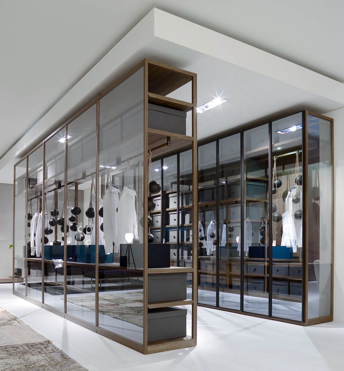 Aluminum Frame Glass Shelf Coveregirlswer Wardrobe Glass Hangincartooneprintdrobe Leather Bedroom Fu