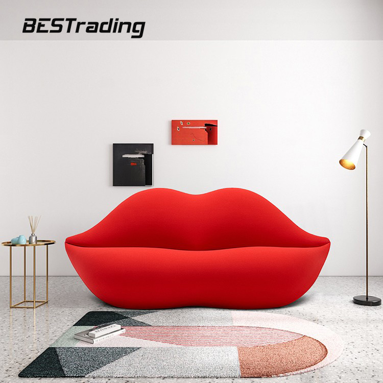 Creative Design Red Lips Shaped love sofa furniture sofa home Living Room Couch