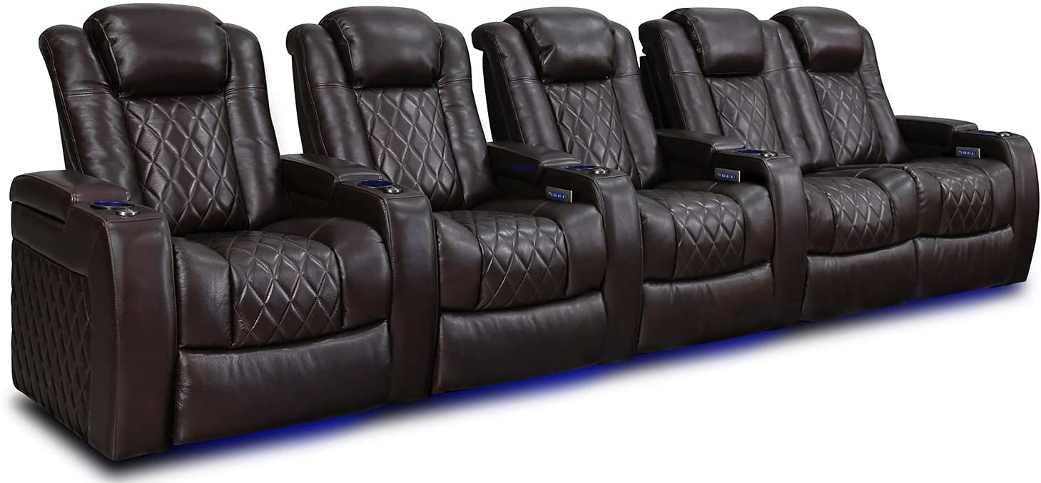 Black Movie Theater Seating Private Leather VIP Home Cinema Seat Sofa Luxury Electric Home Cinema Re