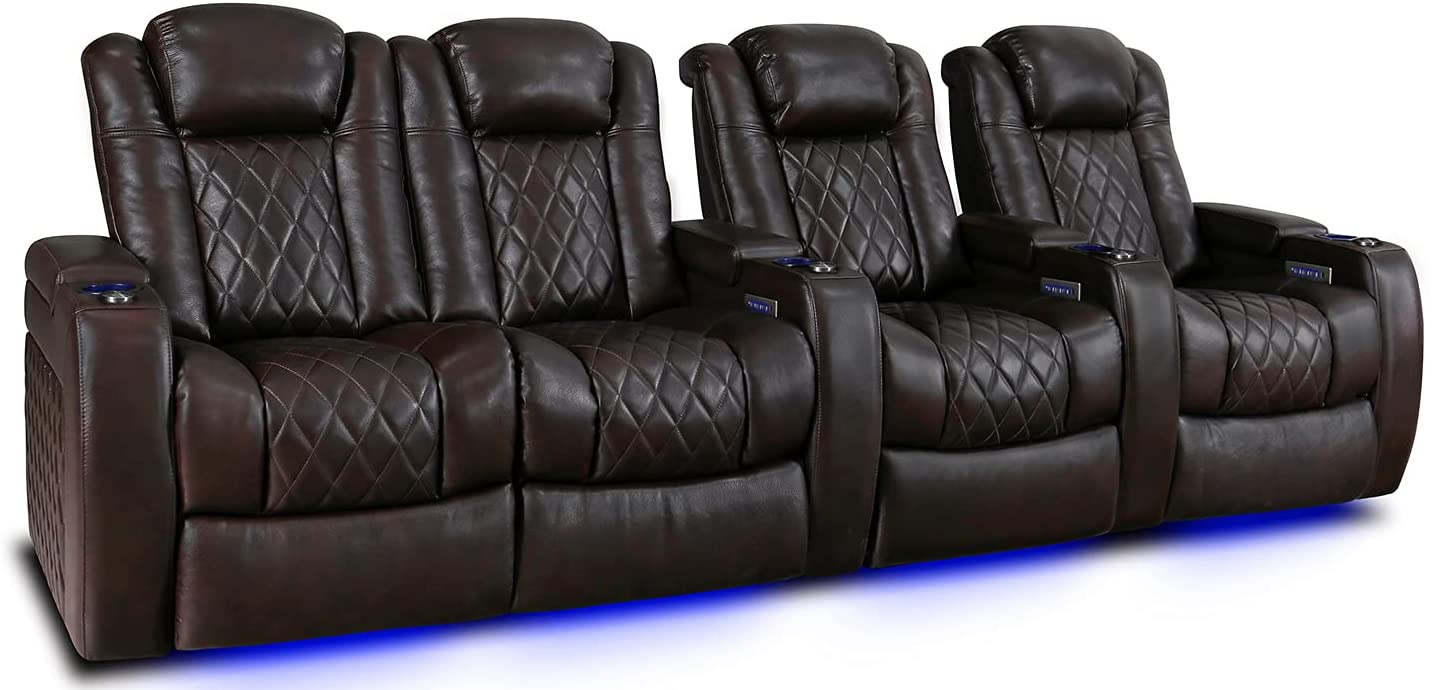 Black Movie Theater Seating Private Leather VIP Home Cinema Seat Sofa Luxury Electric Home Cinema Re