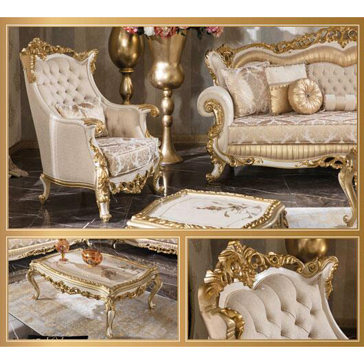 100% Hand-carving  Luxury style cloth fabric for sofas living room sofa for home furniture with whol