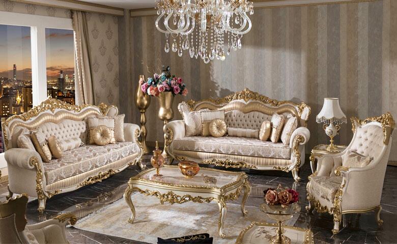 100% Hand-carving  Luxury style cloth fabric for sofas living room sofa for home furniture with whol