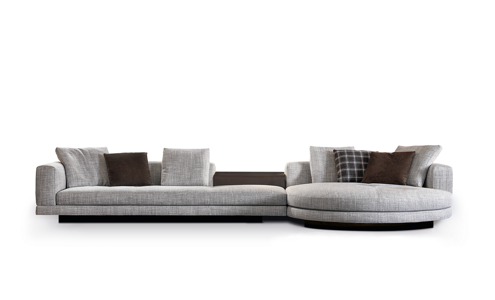 Italian Minimalist Style Comfortable Fabric Sectional Sofa Living Room Furniture hotel Home U-Shape 
