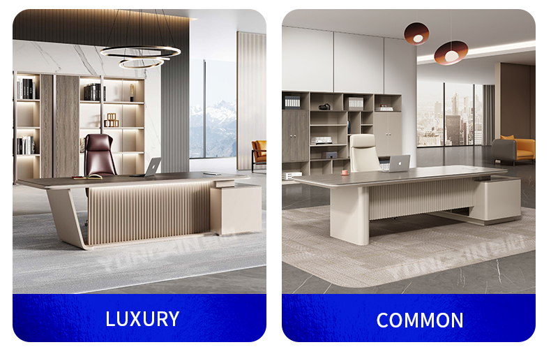 Manufacturer Modern Design Luxury Office Table Glossy L Shape Ceo Executive Desk High End Wooden Cha