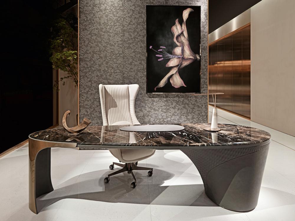 ESION CASA white and gold office desk with drawer modern ceo computer office desk furniture luxury m