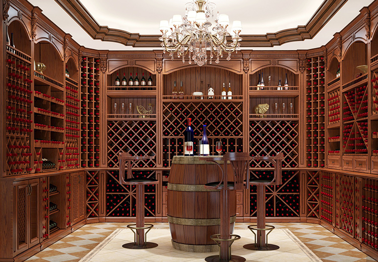 Kejia Solid Wood Living Room Furniture Cooler Modern Luxury Drinks Home Bar Glass Wine Cellar Displa