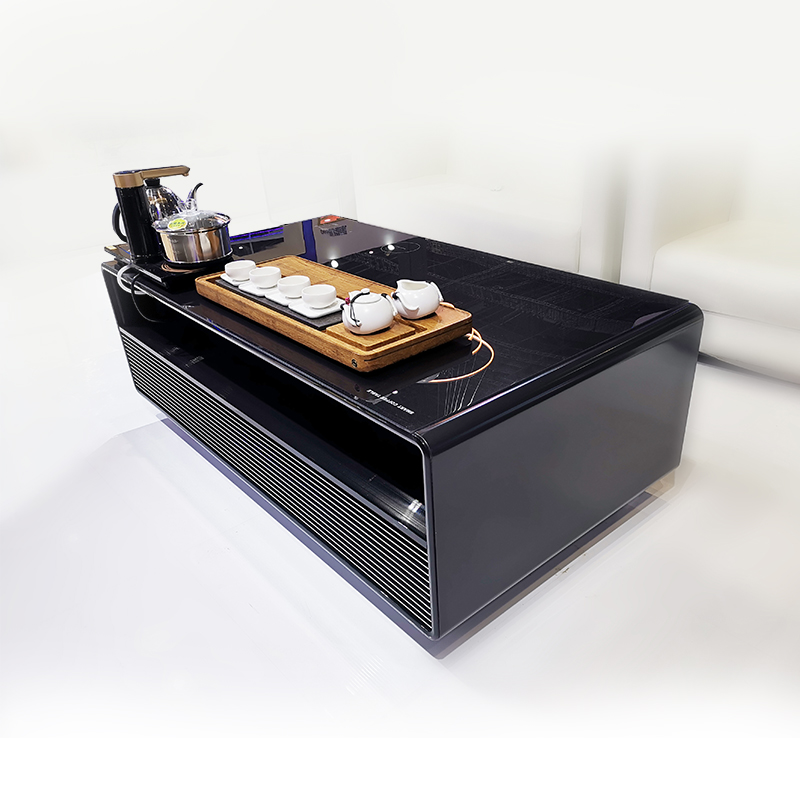 TB135 Smart Coffee Table Tooth Speaker Modern Design Smart Home Furniture with Built-in Refrigerator