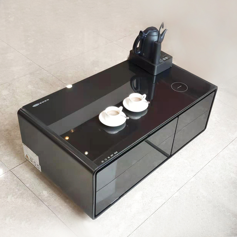 TB135 Smart Coffee Table Tooth Speaker Modern Design Smart Home Furniture with Built-in Refrigerator