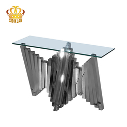Home Furniture Modern Hall Console Table Rectangular Glass Console Table