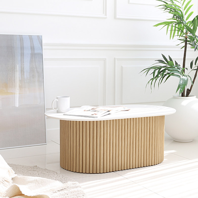 Kimon Ceramic Tembar Board W1200 oval living room sofa table Home Cafe Hotel Office Interior Furnitu