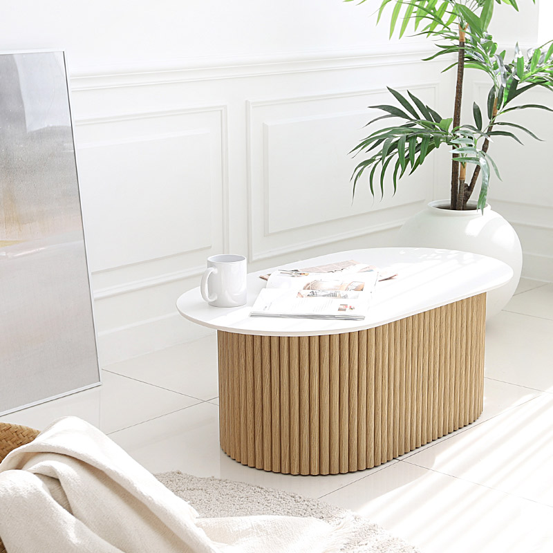 Kimon Ceramic Tembar Board W1200 oval living room sofa table Home Cafe Hotel Office Interior Furnitu