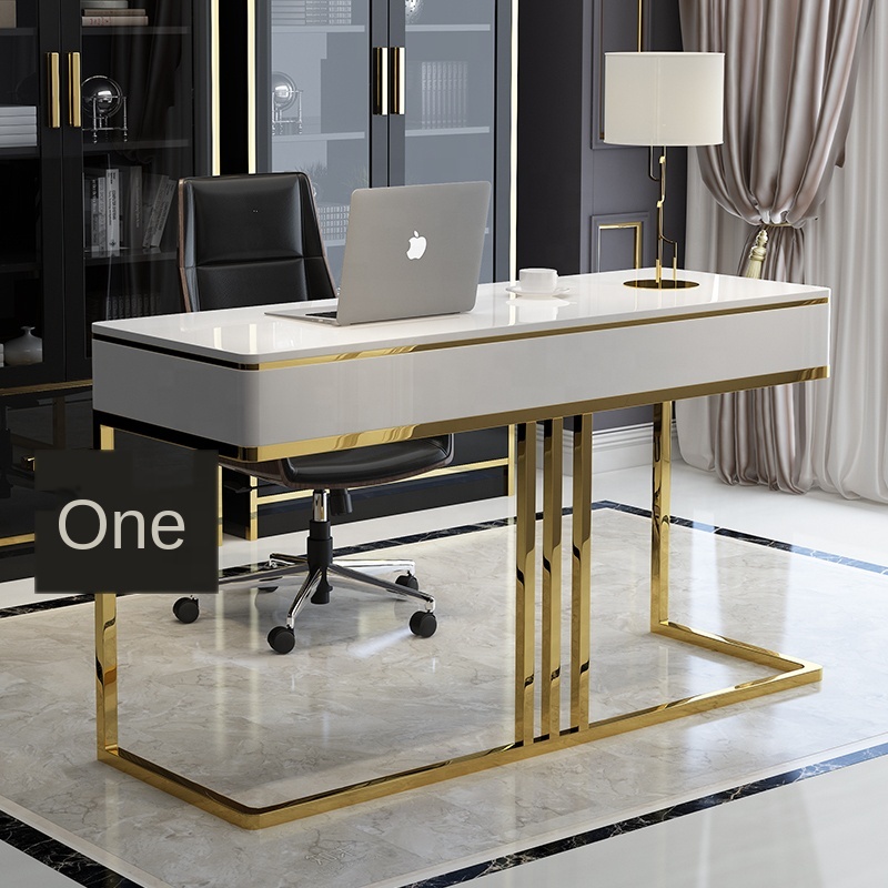 2022 Post-modern Nordic affordable luxury desk modern simple office desk and chair creative home stu