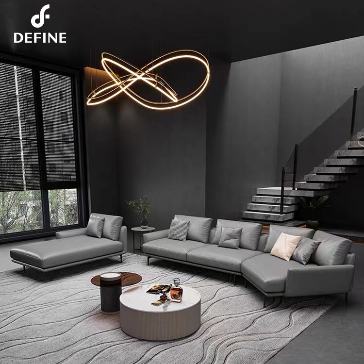 Brown new arrival leather sofa with arm 3 seater living room sofa set furniture