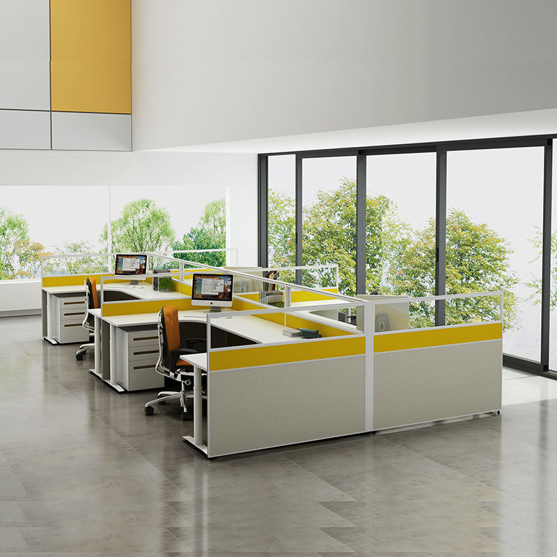 Modular cubical work station desk 120 degree office workstation pc for 2 4 6 persons workstation off