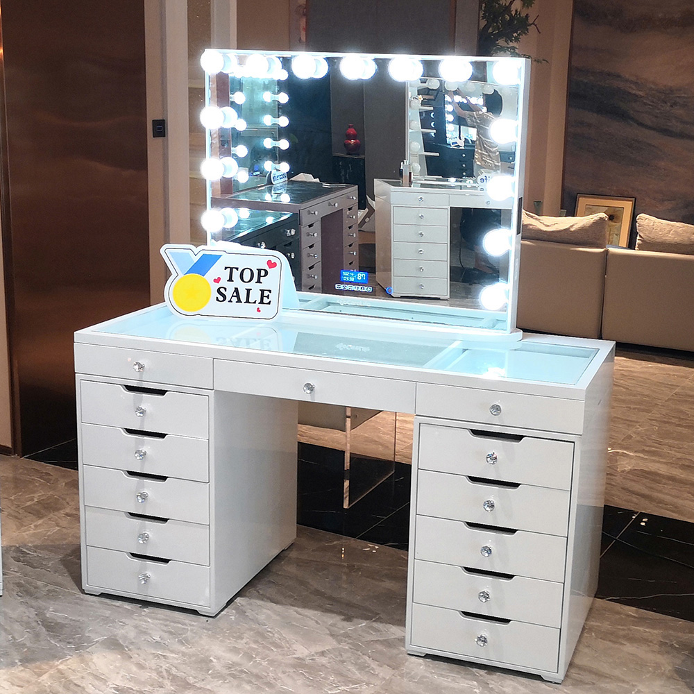 Docarelife Home Furniture Modern Dressing Vanity Desk Makeup Girls Table Dresser with Mirror